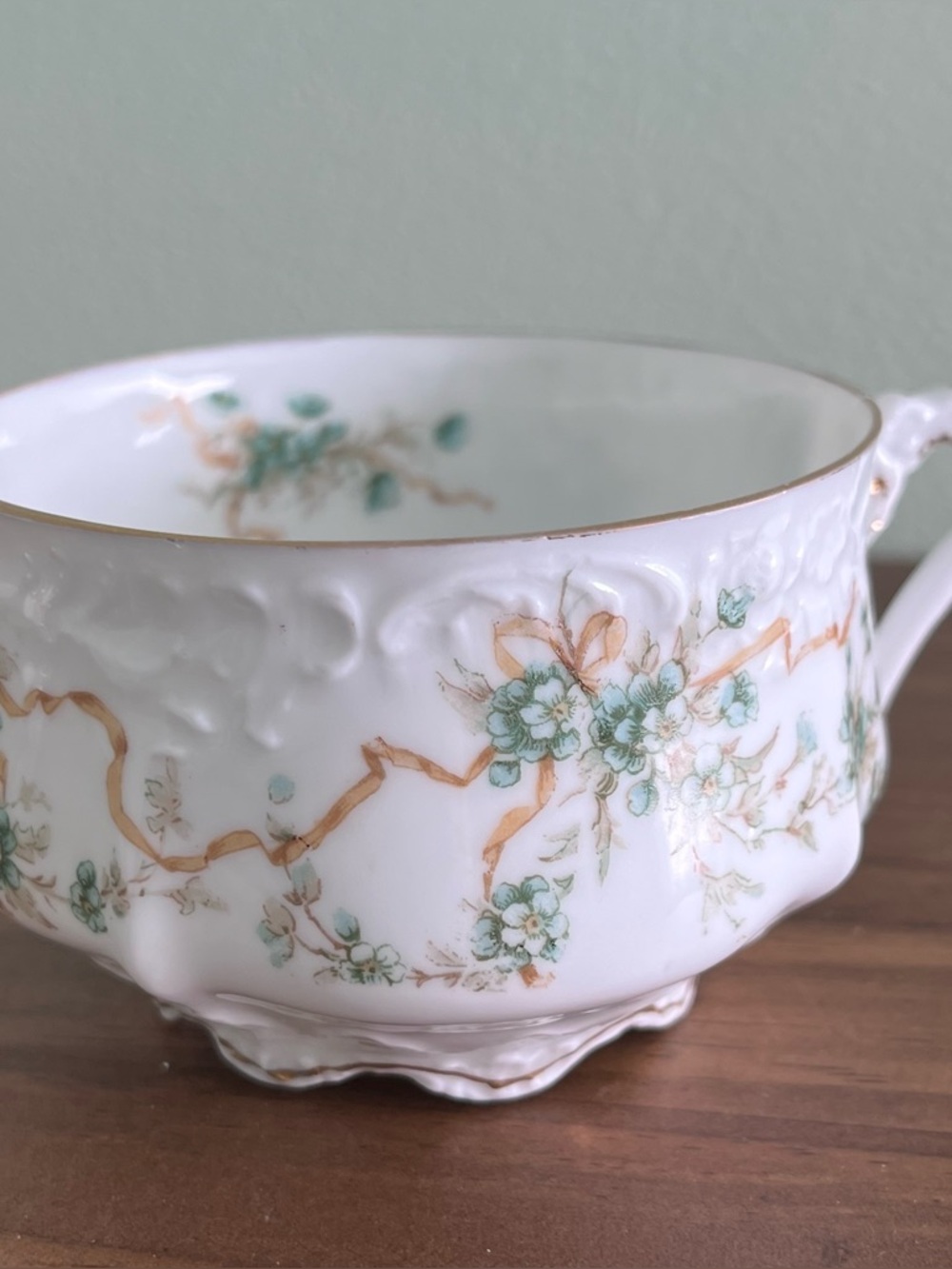 Antique Porcelain Tea Cup & Saucer Eglantine by Hermann Ohme Germany - Picture 2 of 8